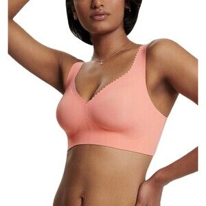 Evelyn & Bobbie Evelyn Bra 3X Coral Seamless No Cups Wirefree Ultra-Lift Comfort